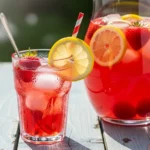 Homemade strawberry lemonade