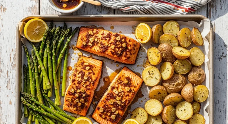 Sheet Pan Maple Dijon Glazed Salmon