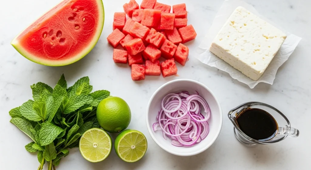 Watermelon Mint Feta Salad