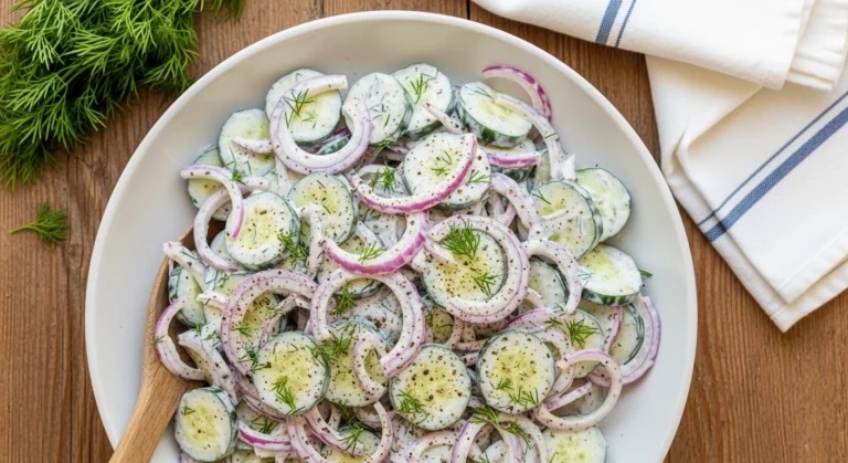 The Best Creamy Cucumber Salad